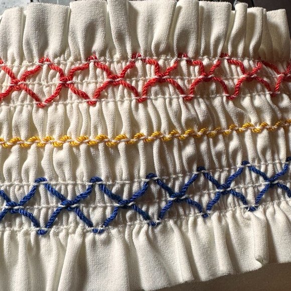 Tory Burch Costa Hipster bikini bottom size medium NWOT with smocking /ruffles - Picture 3 of 4